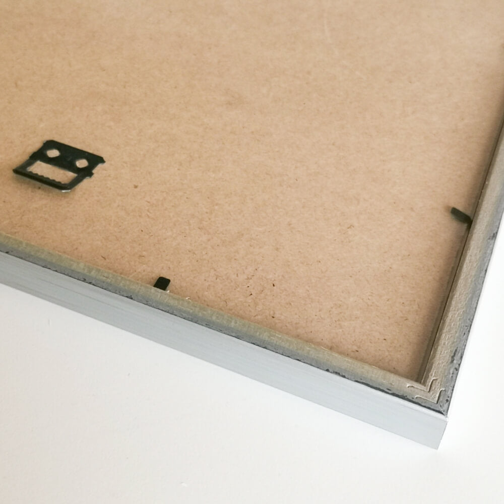 Sølv træramme - Smal (15 mm) - Specialmål