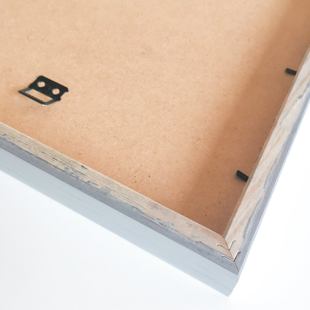 Sølv træramme - Bred (20 mm) - Specialmål