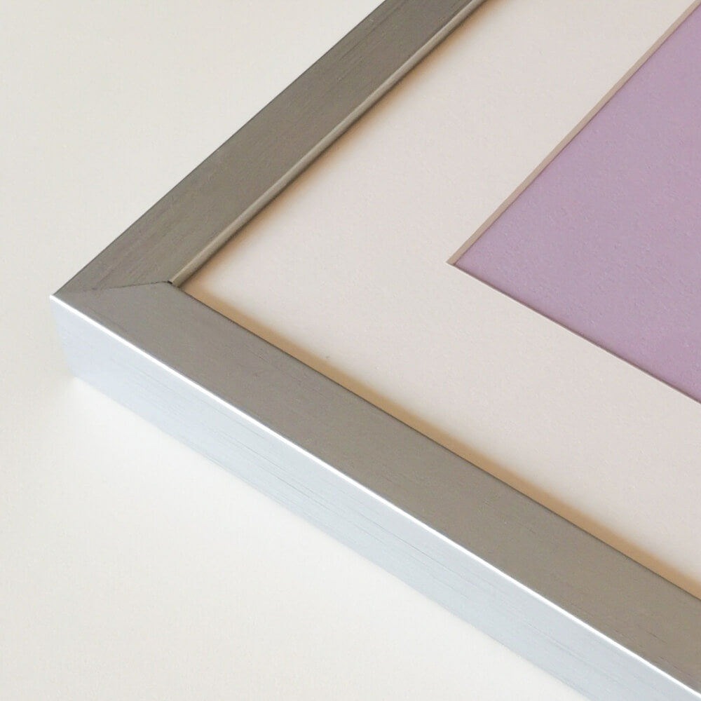 Sølv træramme - Bred (20 mm) - Specialmål