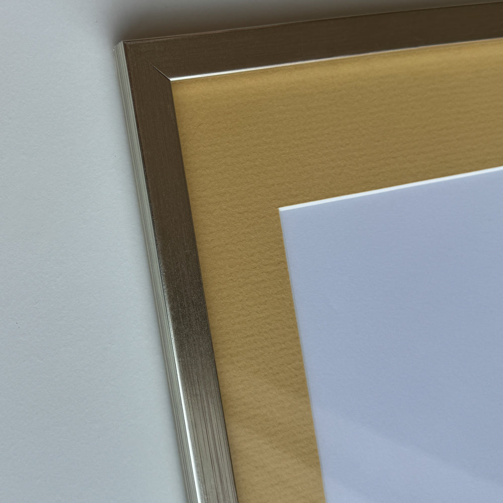 Sølv træramme - Smal (13 mm)