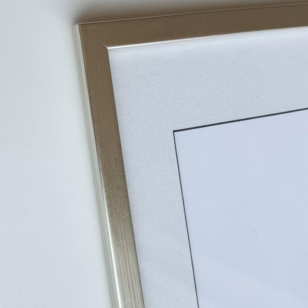 Sølv træramme - Smal (13 mm)