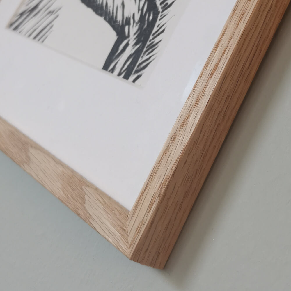 Massiv egetræsramme - Smal (12 mm) - 30x30 cm-PlakatKunst