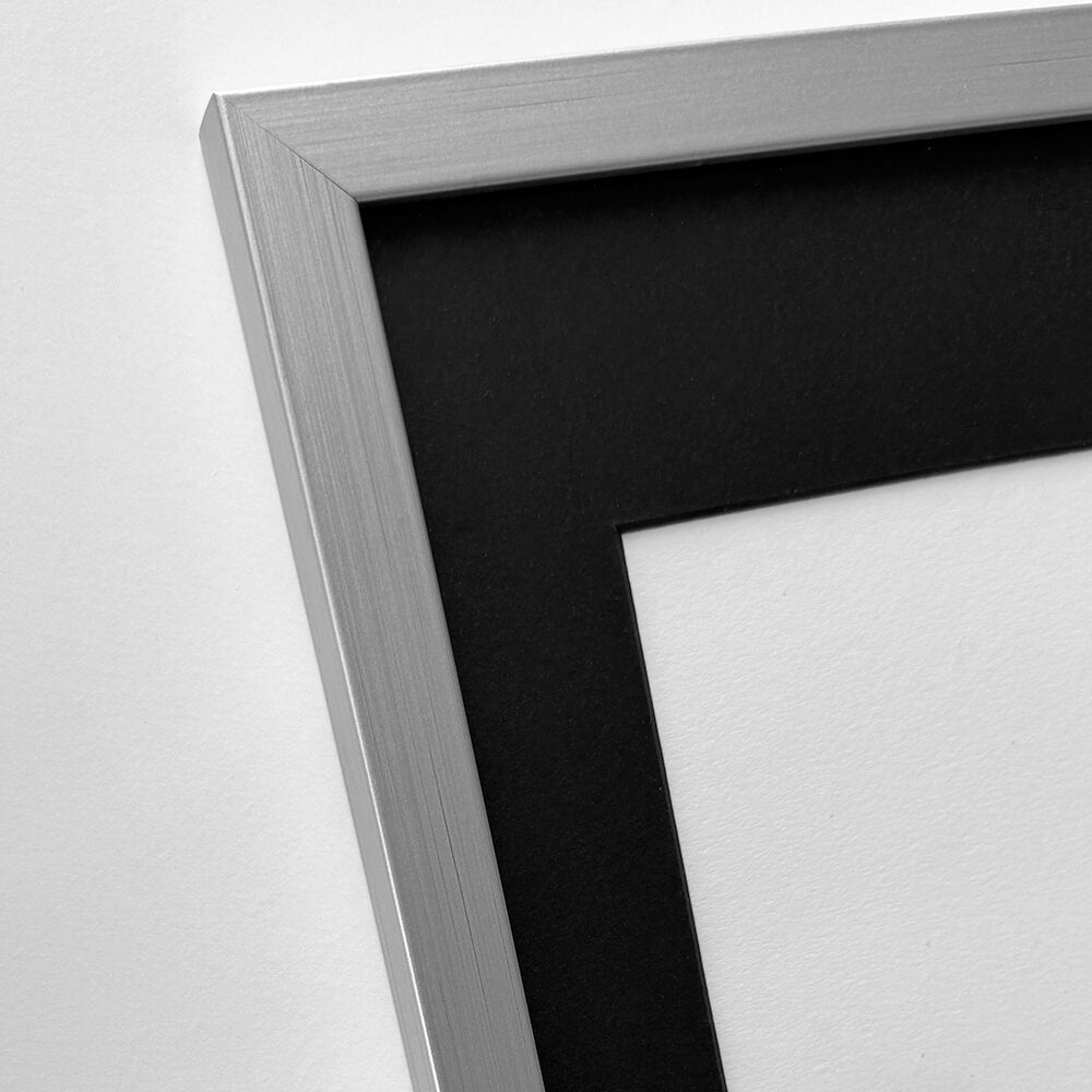 Sølv træramme – Smal (15 mm) – 50x60 cm