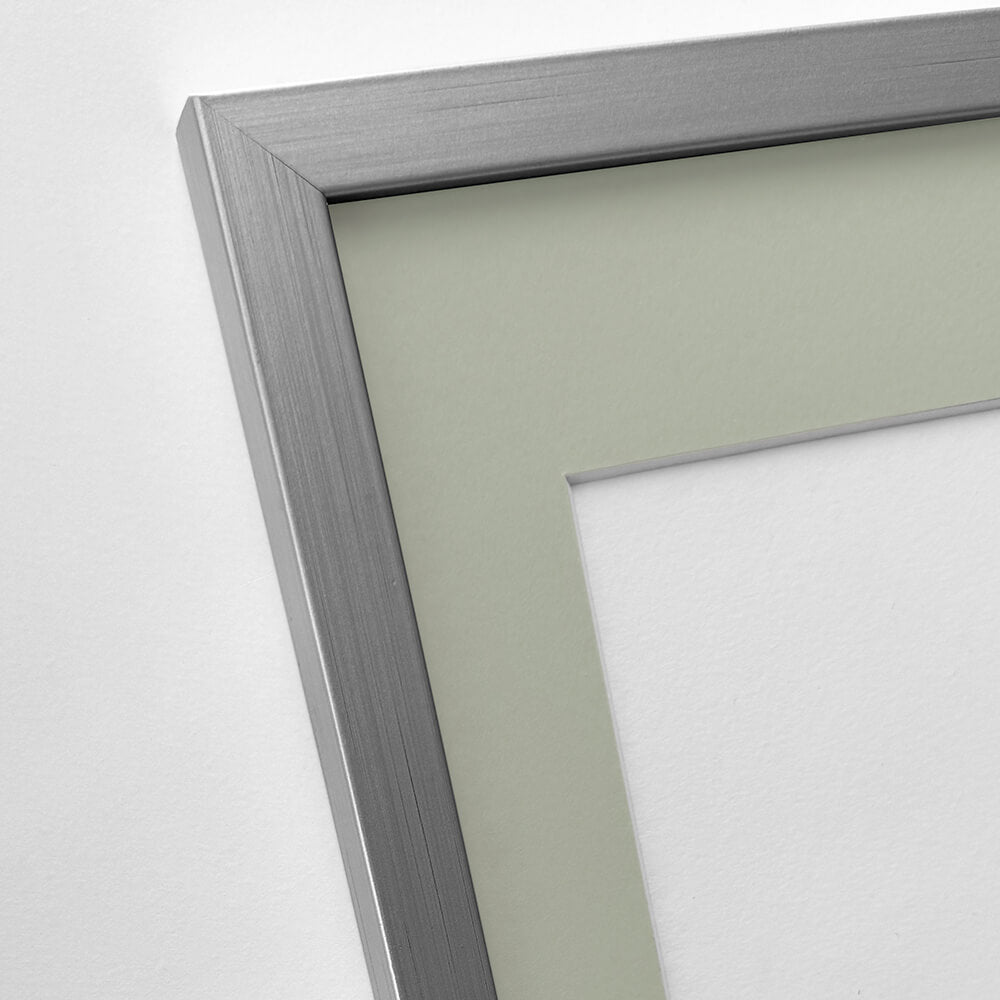 Sølv træramme – Smal (15 mm) – 50x60 cm