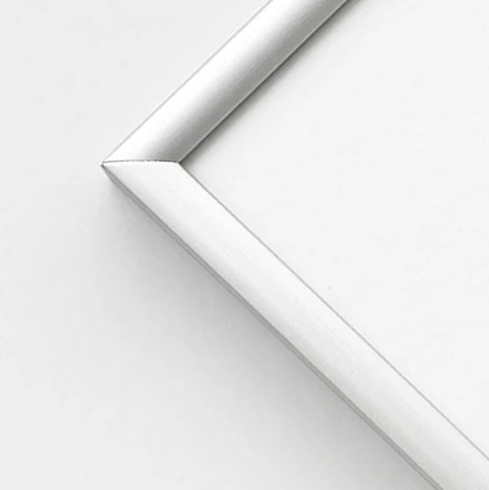 Sølv mat premium aluramme - Smal (6 mm) - Specialmål