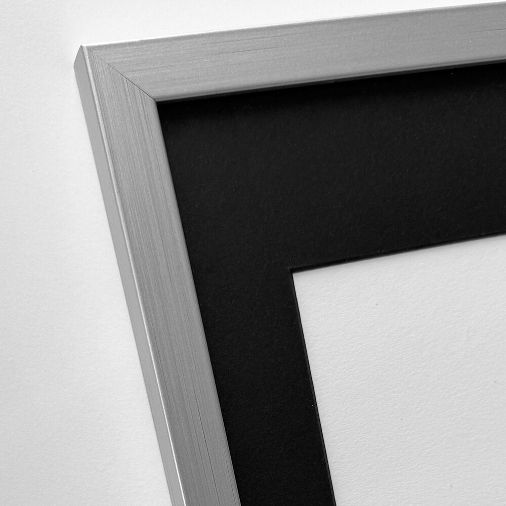 Sølv træramme – Bred (20 mm) – 50x60 cm