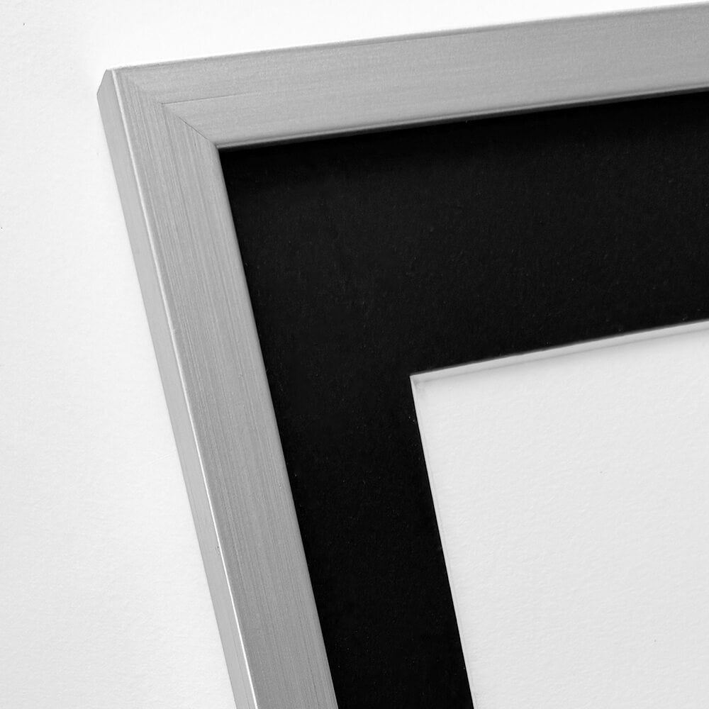 Sølv træramme – Bred (20 mm) – 50x60 cm