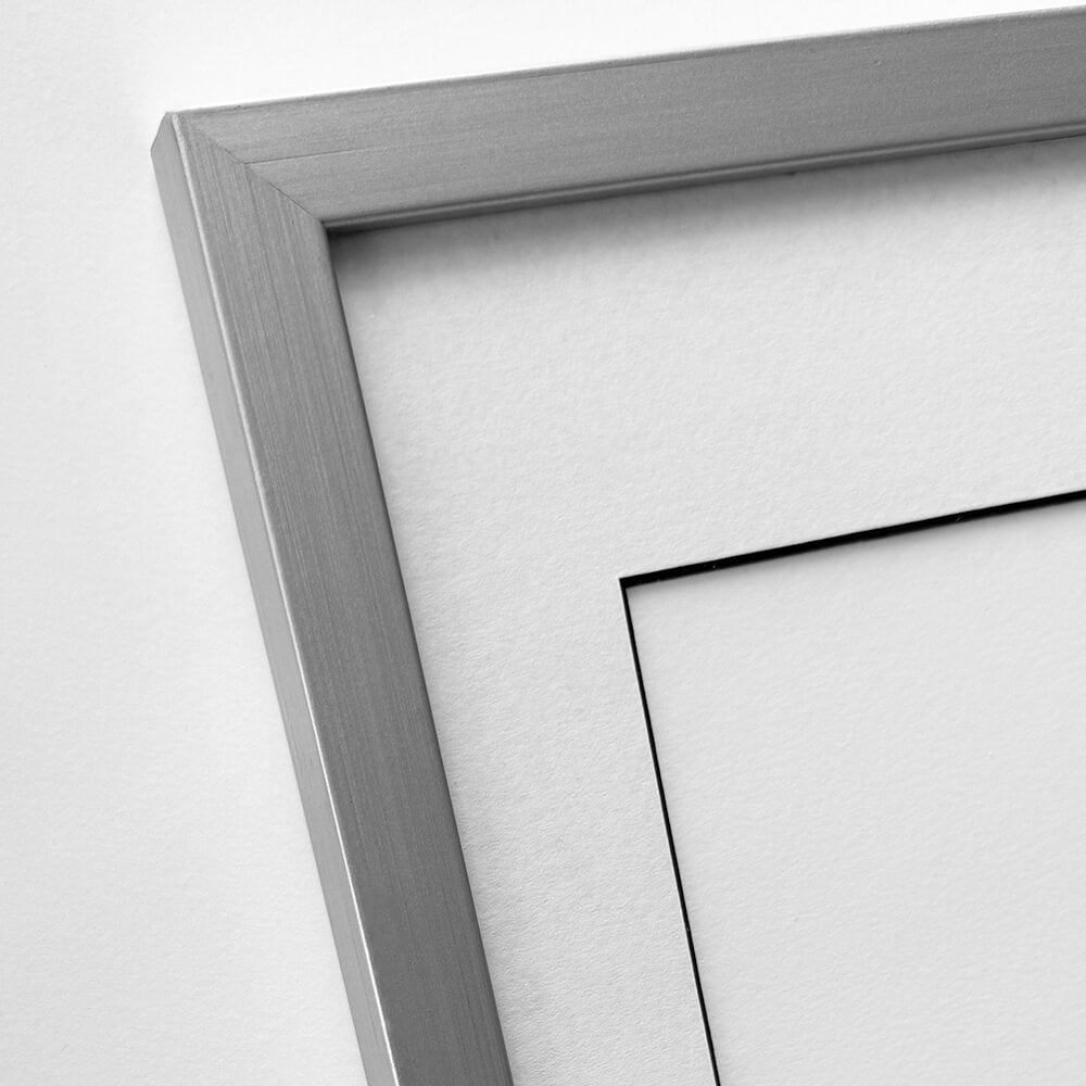 Sølv træramme – Bred (20 mm) – 50x60 cm