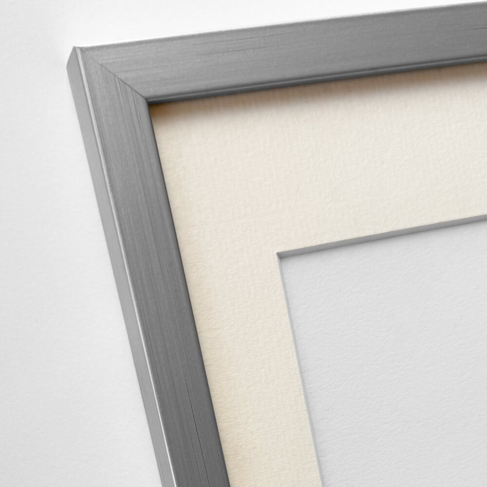 Sølv træramme – Bred (20 mm) – 50x60 cm