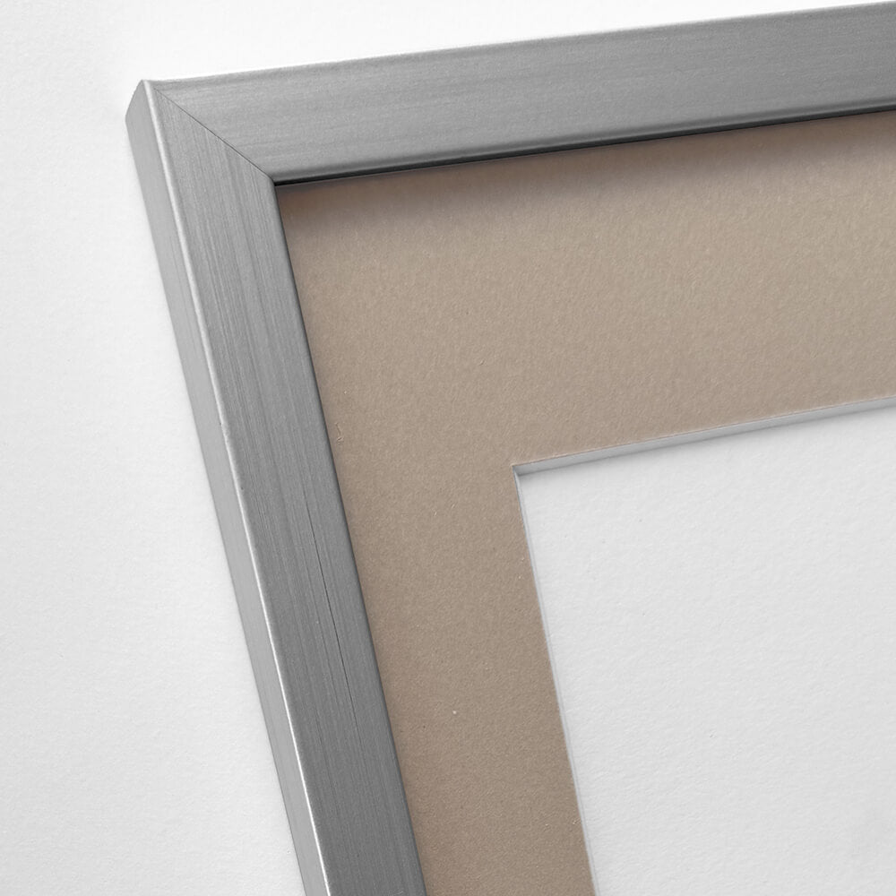 Sølv træramme - Bred (20 mm) - Specialmål