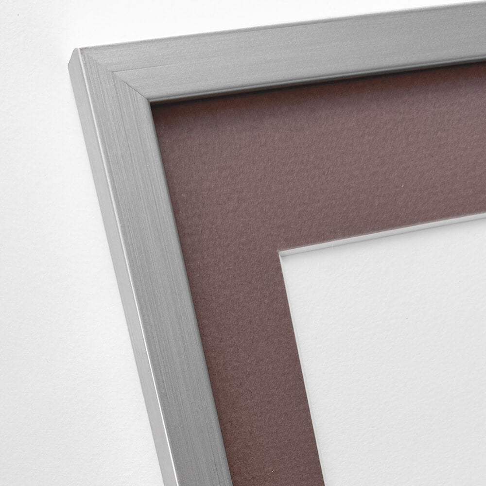 Sølv træramme – Bred (20 mm) – 50x60 cm