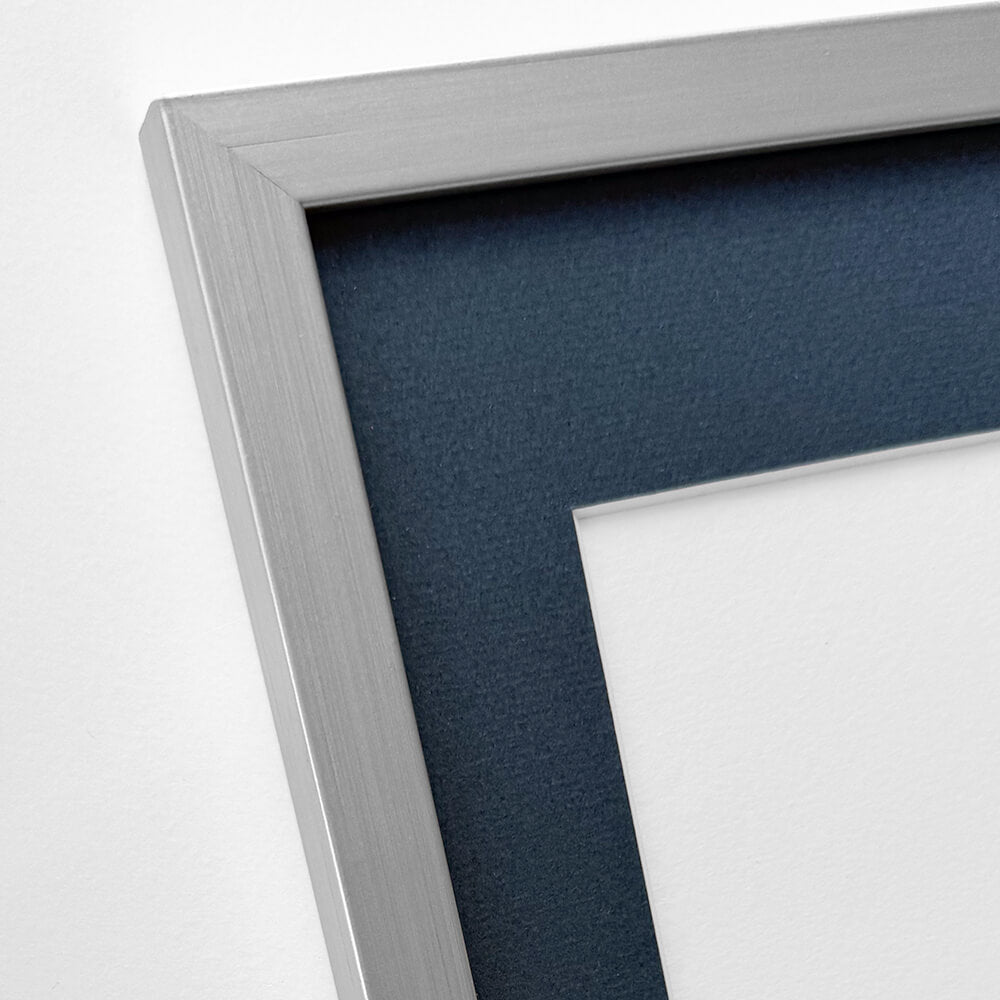 Sølv træramme – Bred (20 mm) – 50x60 cm