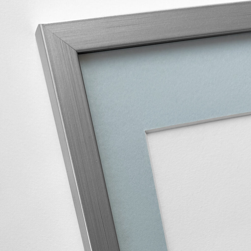 Sølv træramme – Bred (20 mm) – 50x60 cm