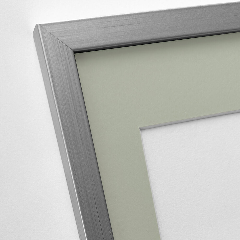 Sølv træramme – Bred (20 mm) – 50x60 cm