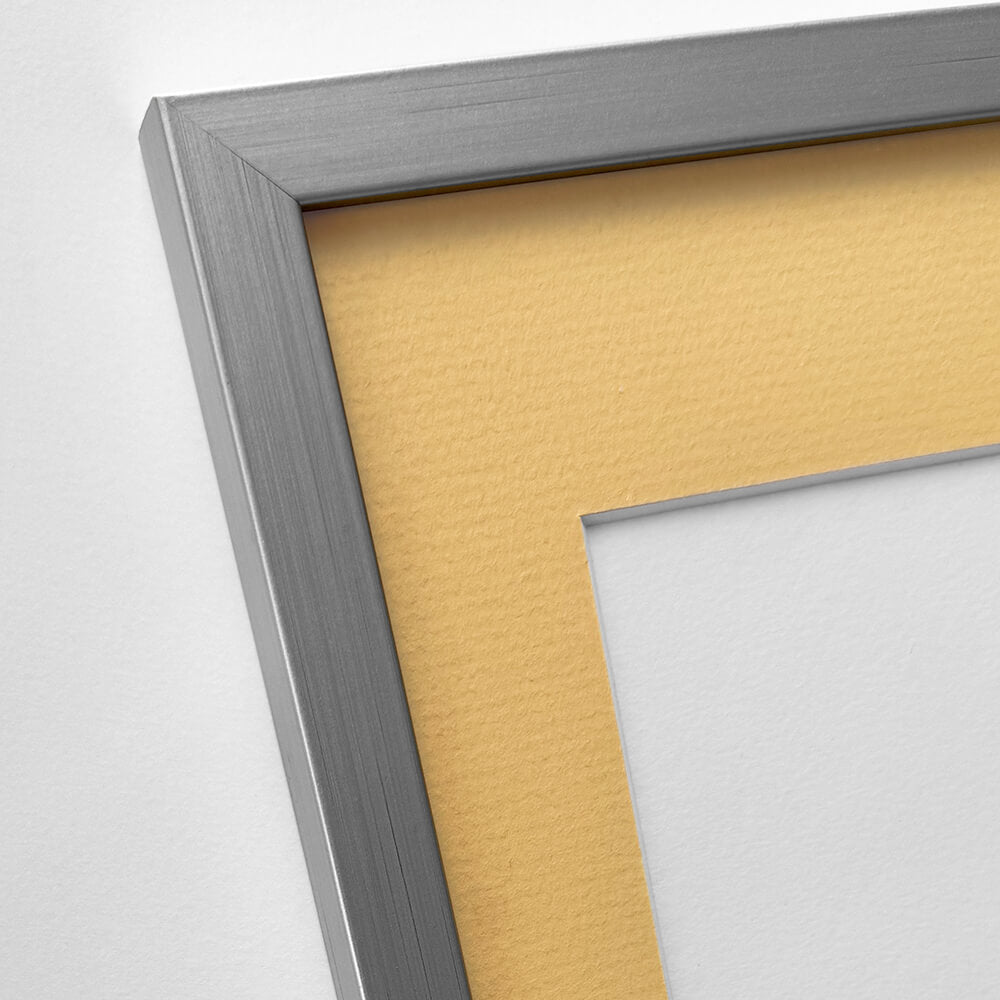 Sølv træramme – Bred (20 mm) – 50x60 cm