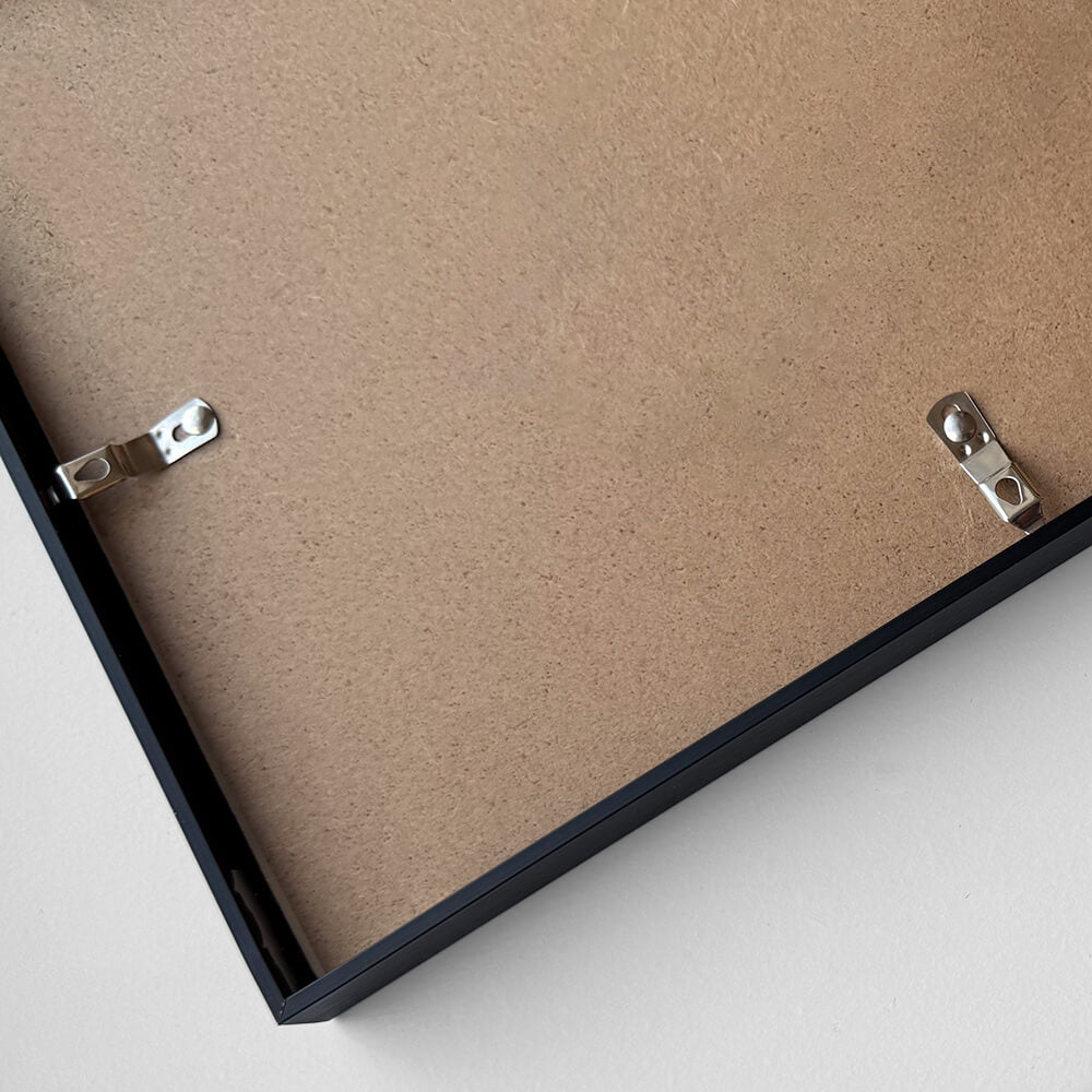 Sort aluramme – Smal (9 mm) – 60x80 cm