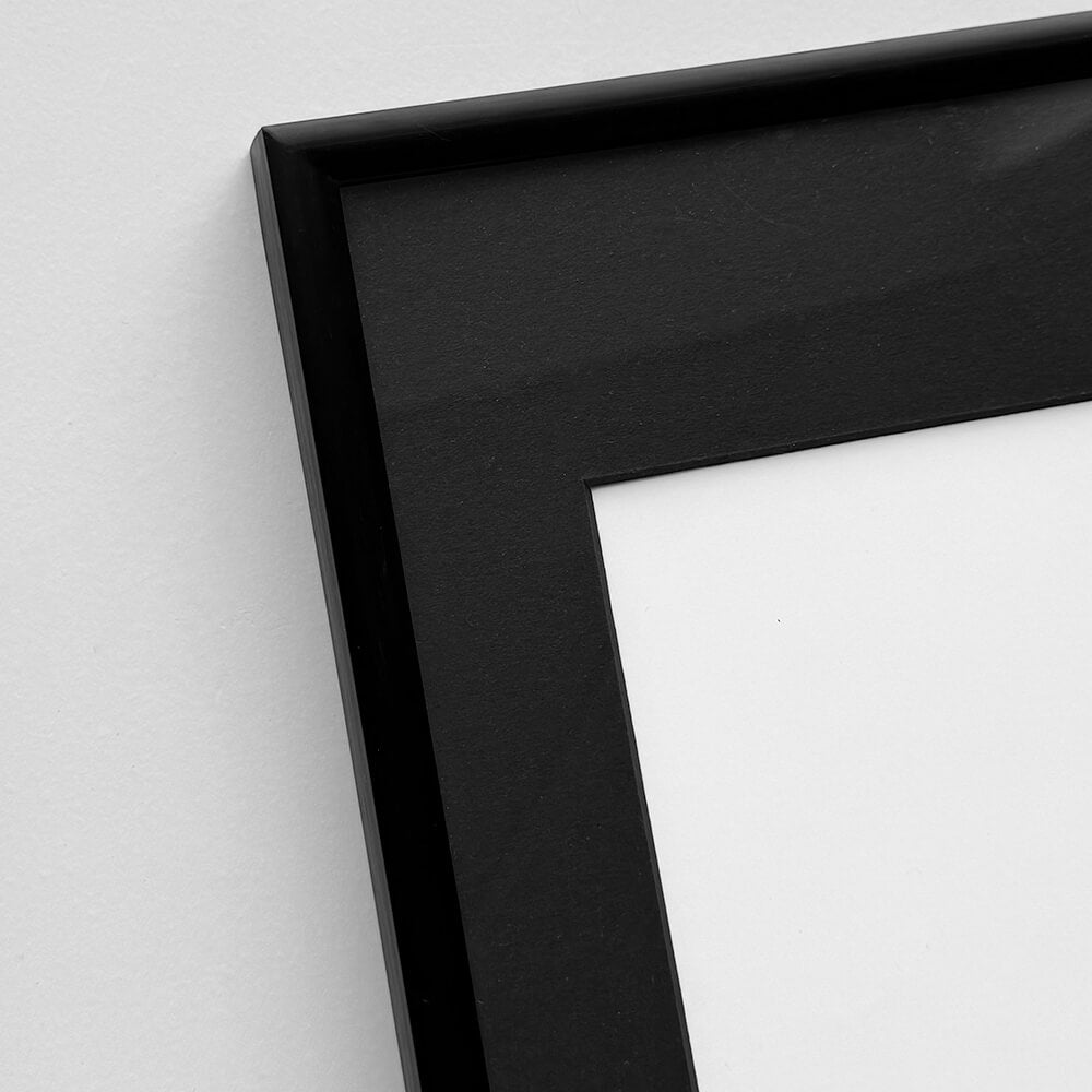 Sort aluramme – Smal (9 mm) – A1 (59,4x84,1 cm)