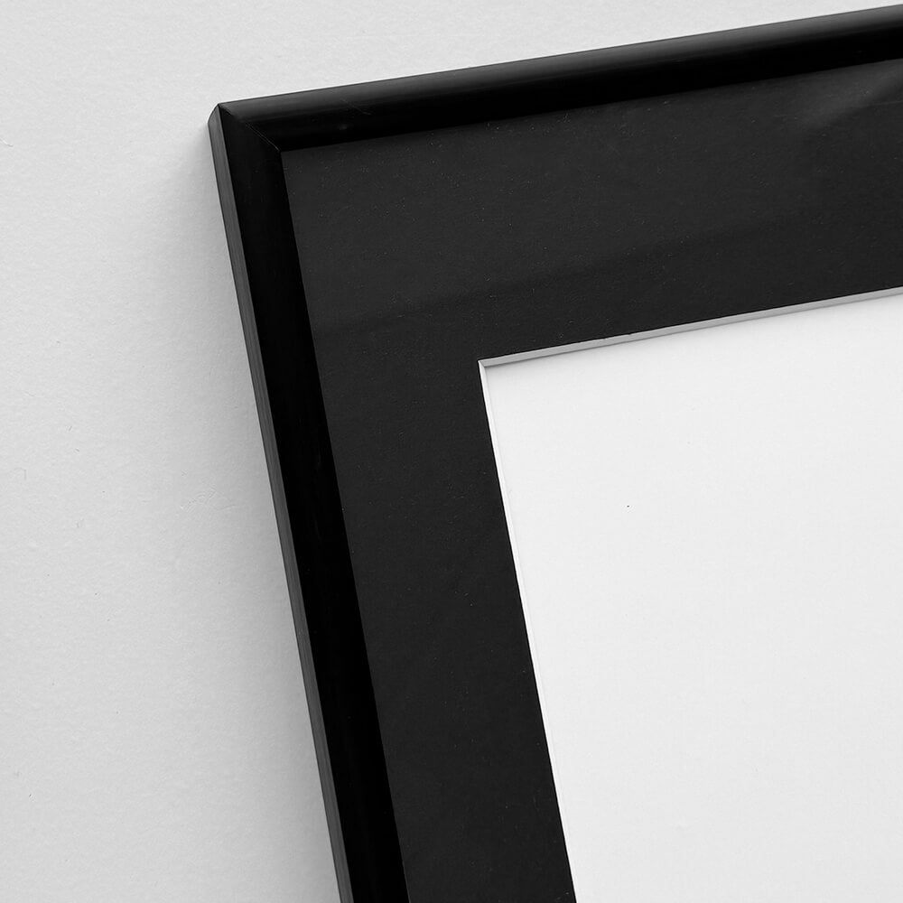Sort aluramme – Smal (9 mm) – A1 (59,4x84,1 cm)