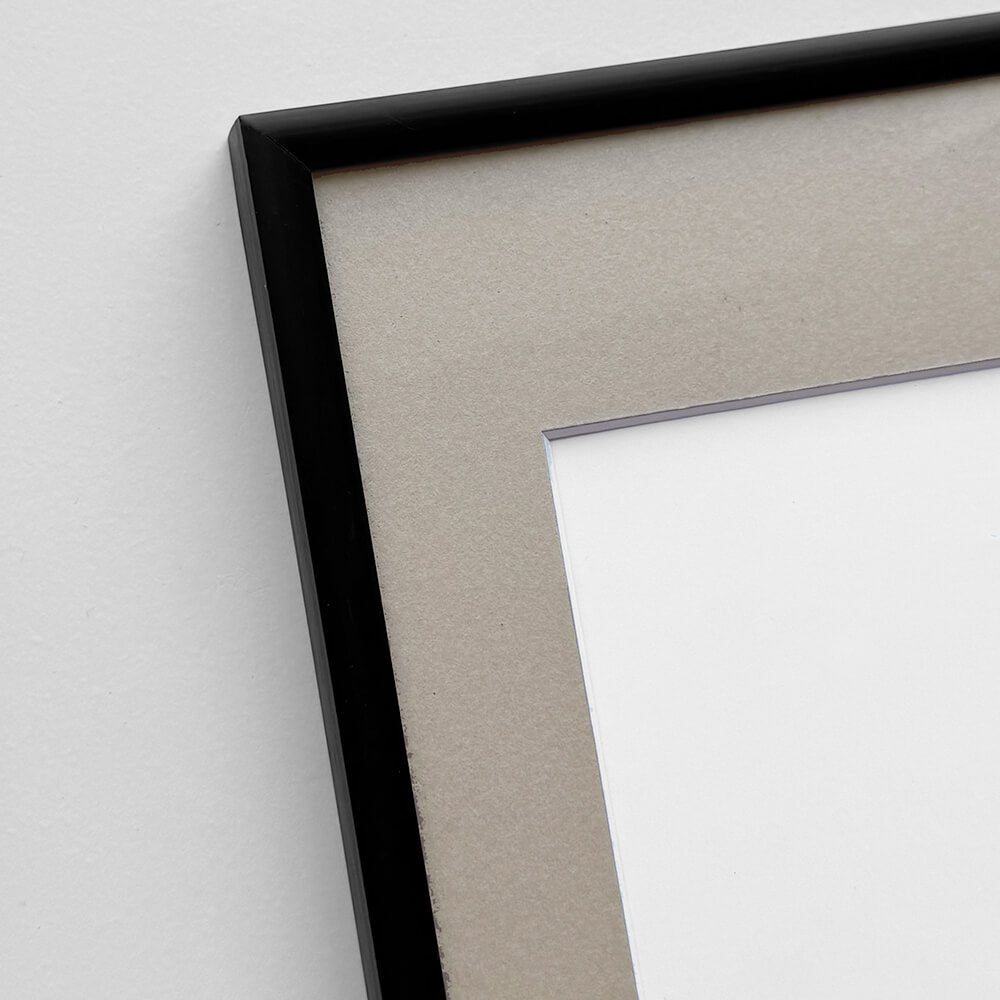 Sort aluramme – Smal (9 mm) – A1 (59,4x84,1 cm)