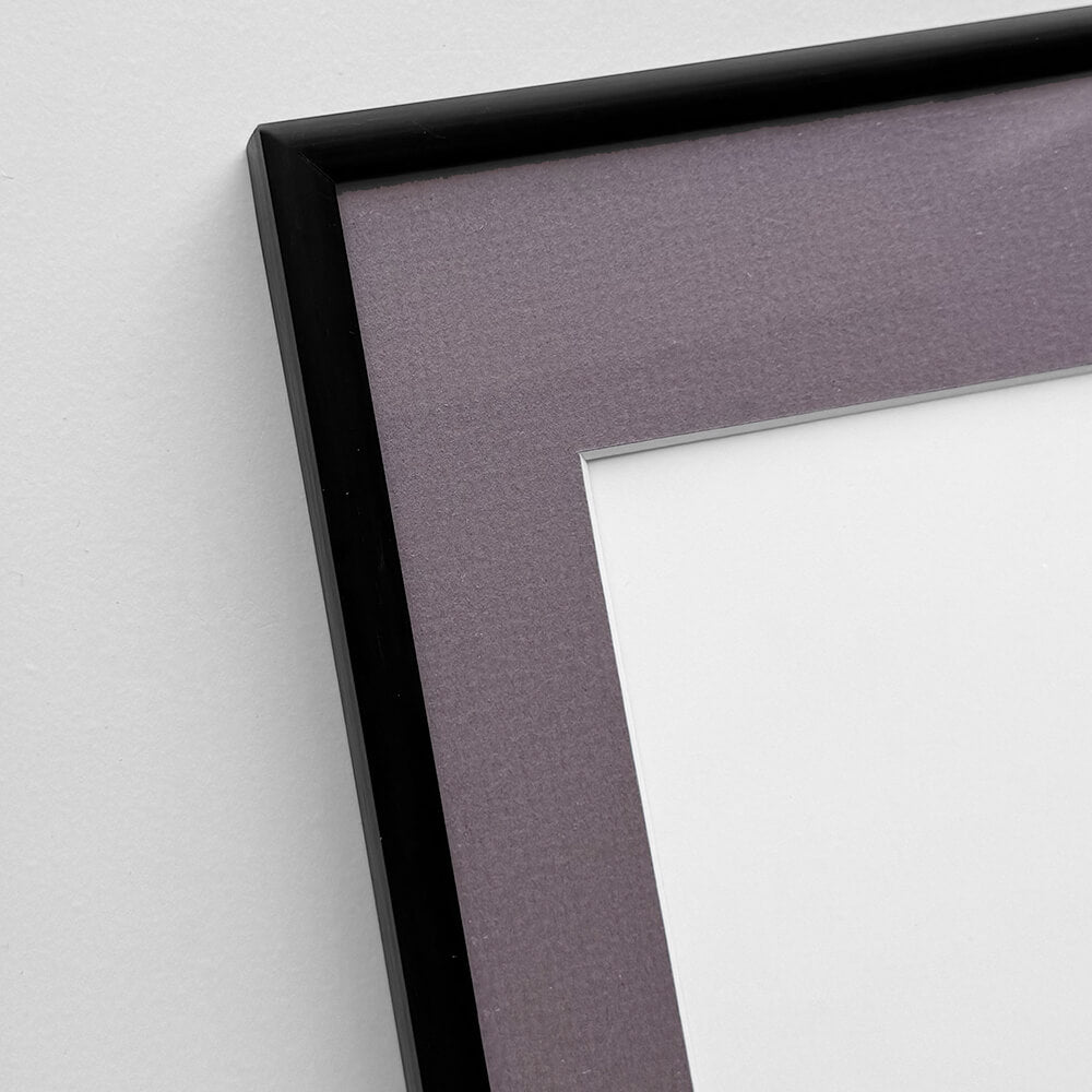 Sort aluramme – Smal (9 mm) – A1 (59,4x84,1 cm)
