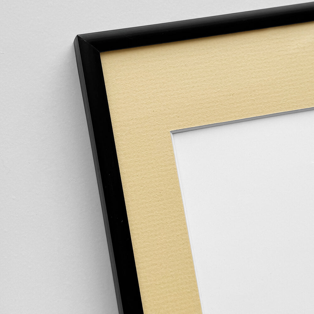 Sort aluramme - Smal (9 mm)