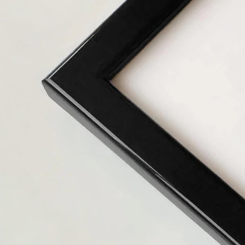 Sort blank træramme - Smal (13 mm) - Specialmål
