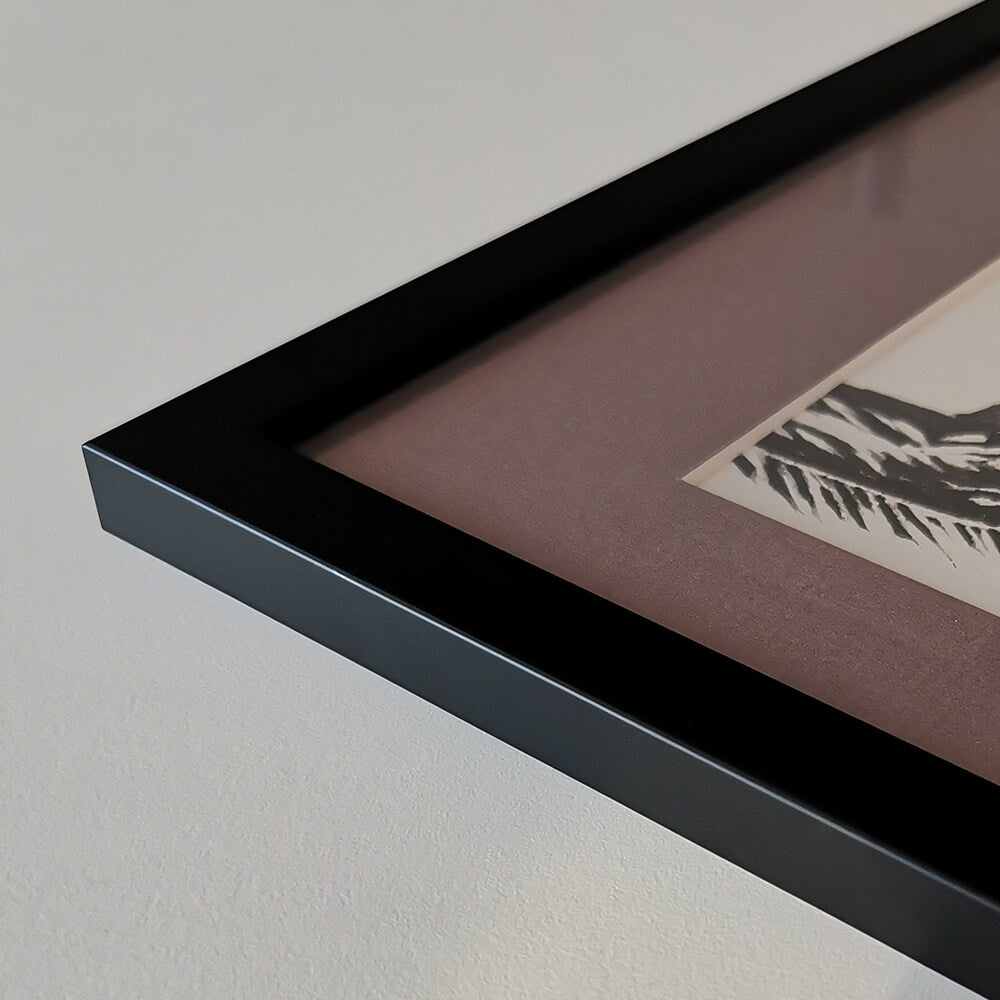 Sort træramme – Smal (15 mm) – 40x50 cm
