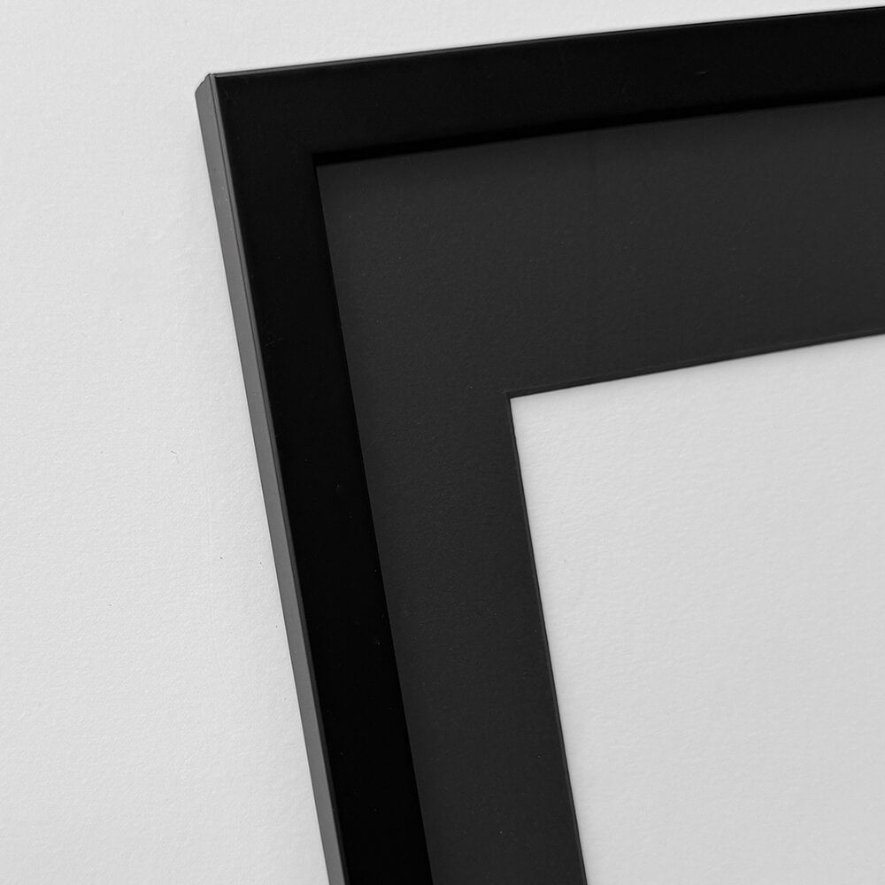 Sort træramme – Smal (15 mm) – 40x50 cm