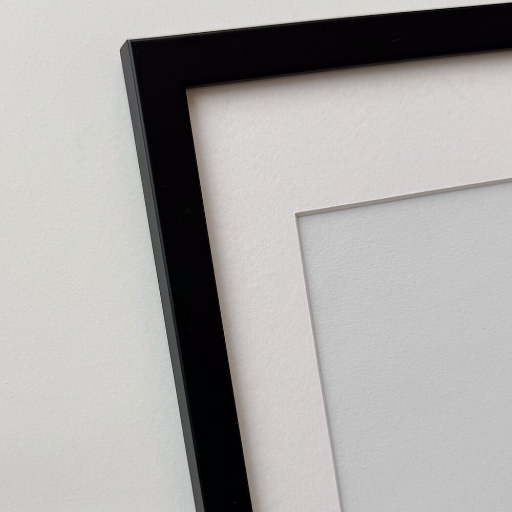 Sort træramme – Smal (15 mm) – 50x60 cm