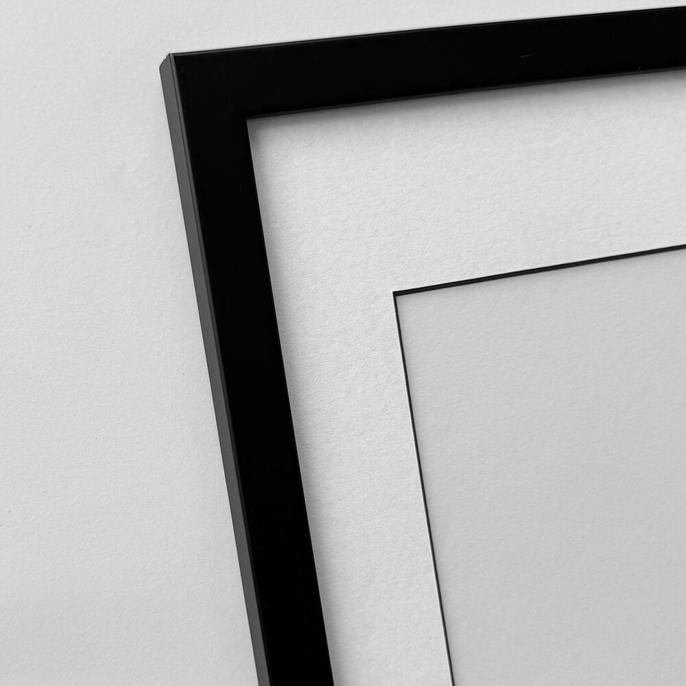 Sort træramme – Smal (15 mm) – 40x50 cm