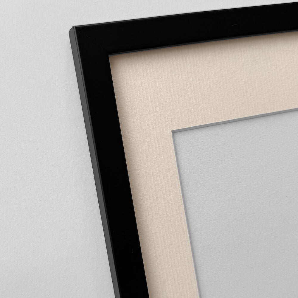 Sort træramme – Smal (15 mm) – 40x50 cm