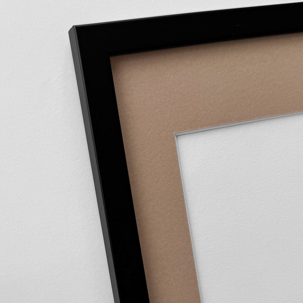 Sort træramme – Smal (15 mm) – 50x60 cm