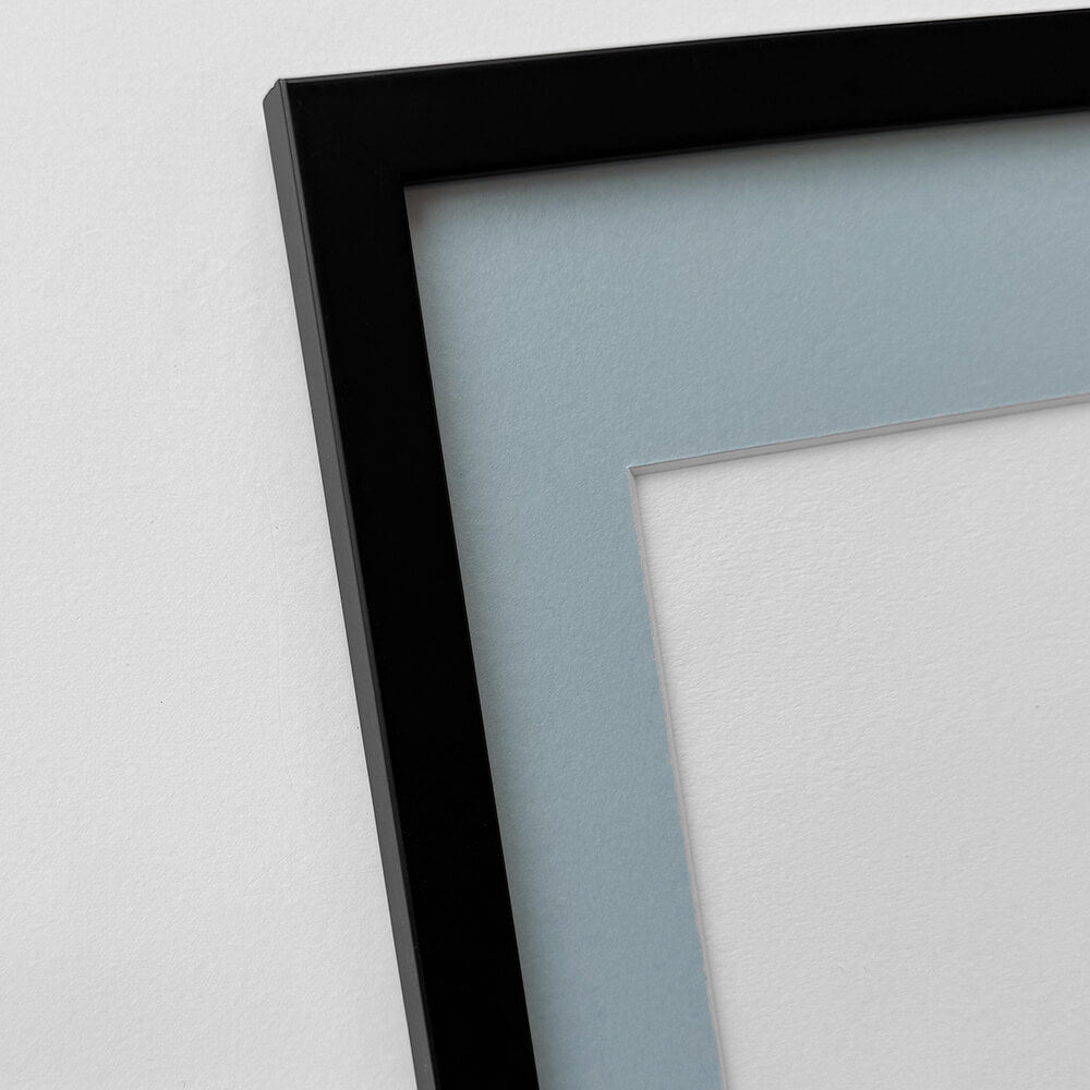 Sort træramme – Smal (15 mm) – 50x60 cm
