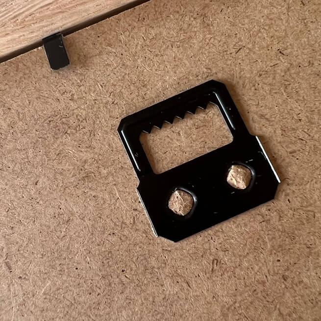 Mørk blå blank træramme - Smal (14 mm) - Specialmål