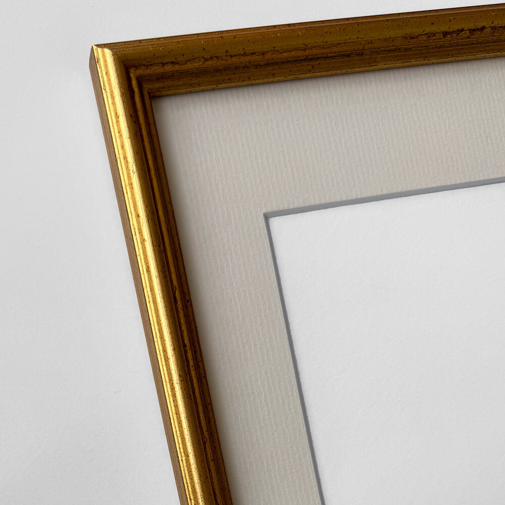 Vintage guldramme – Smal (15 mm) – A3 (30x42 cm)