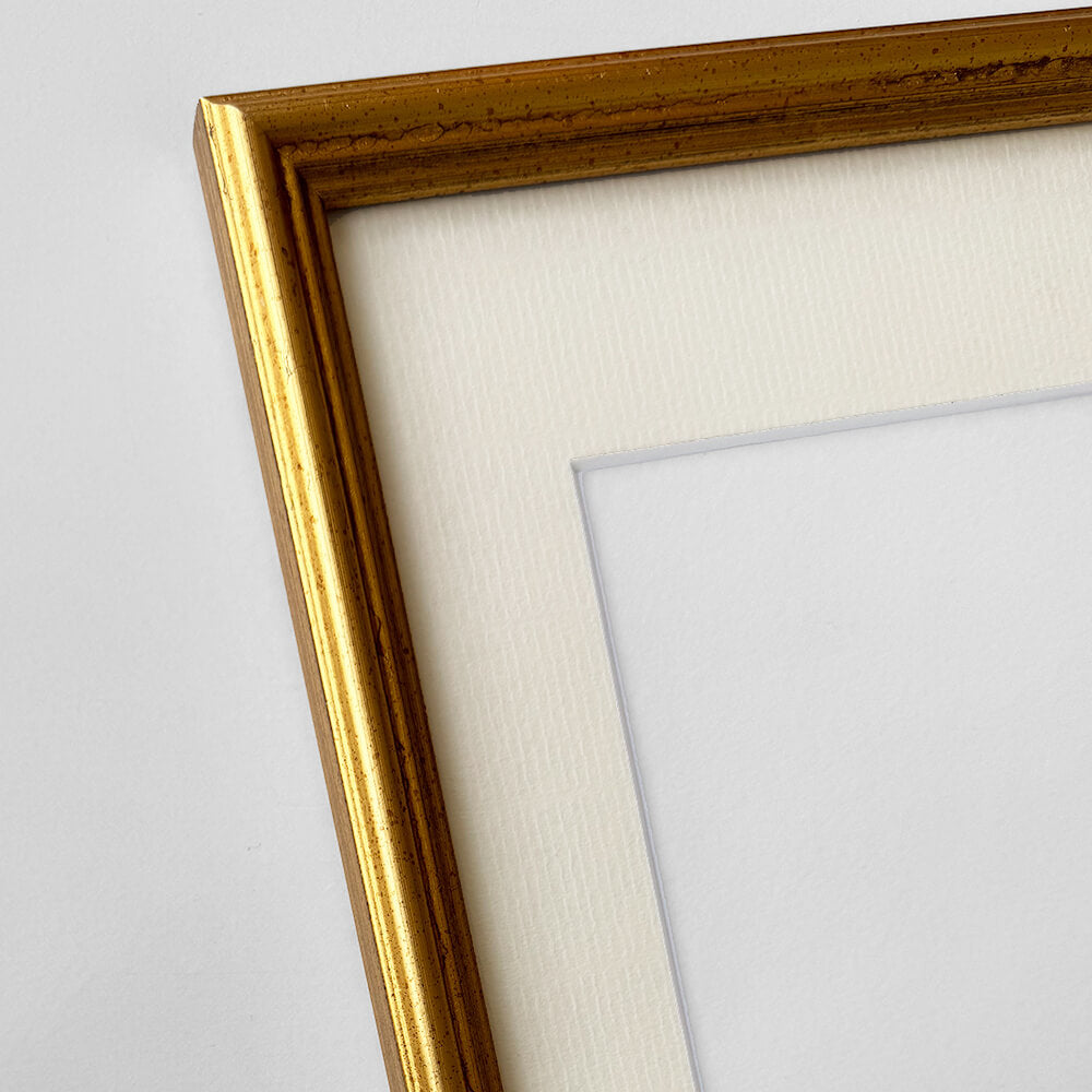 Vintage guldramme - Smal (16 mm) - 30x30 cm