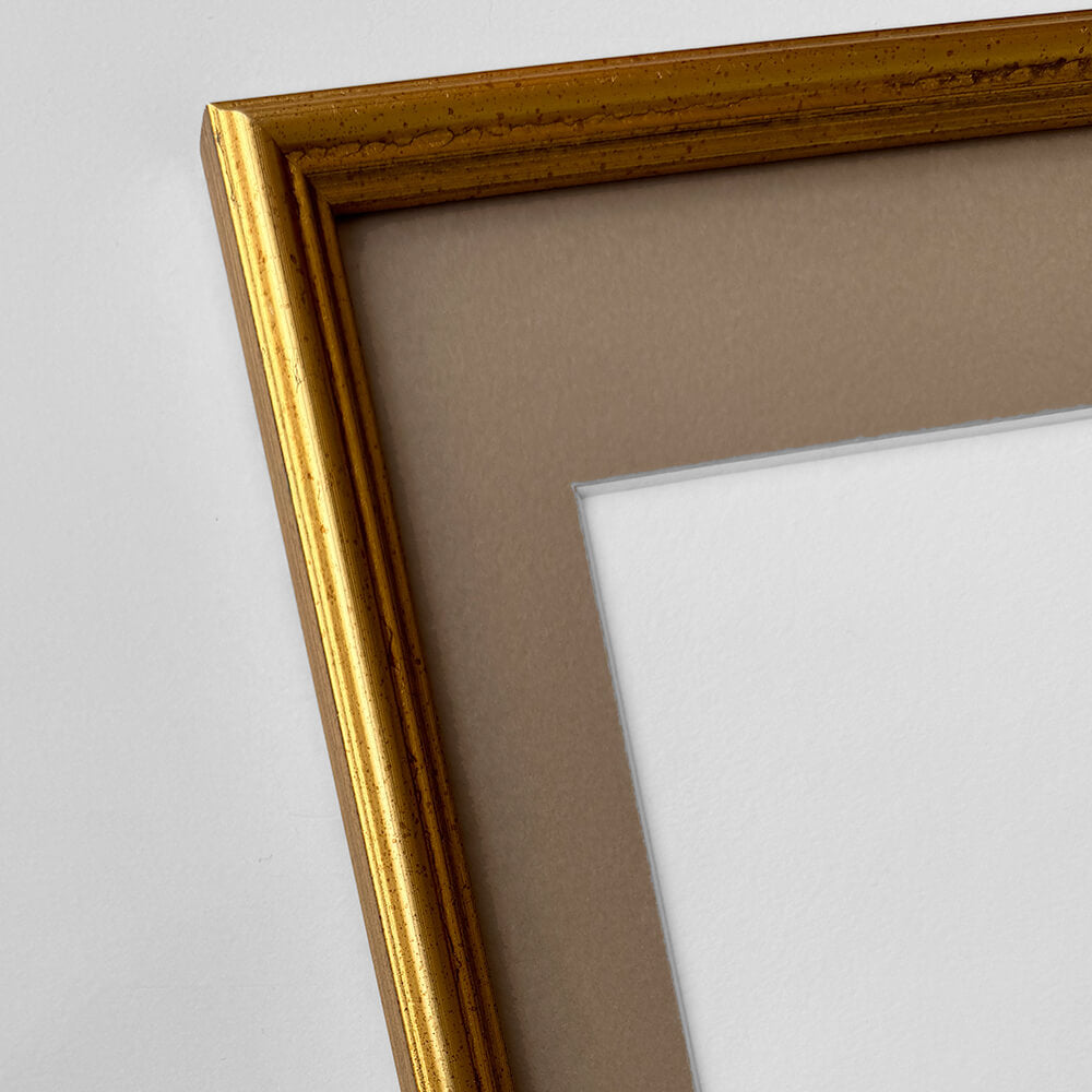 Vintage guldramme – Smal (15 mm) – A3 (30x42 cm)