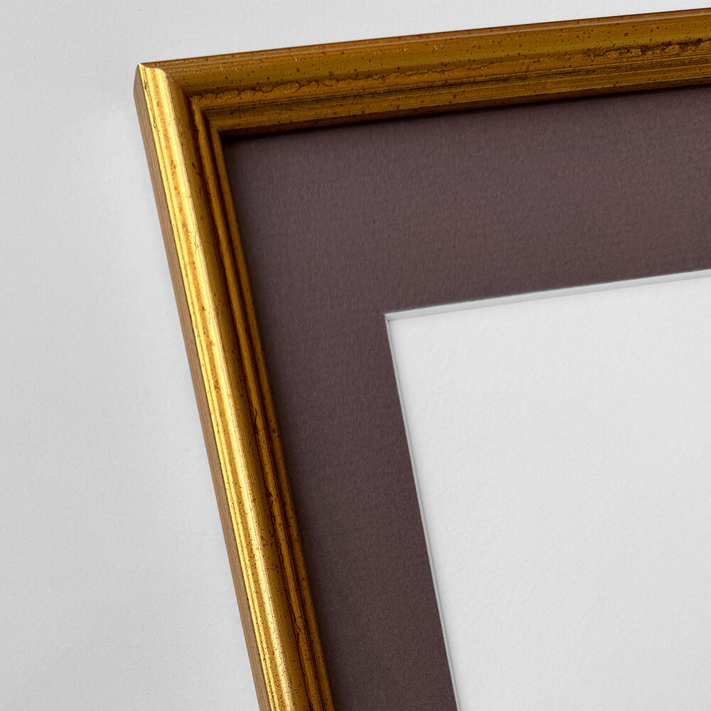Vintage guldramme – Smal (15 mm) – A3 (30x42 cm)