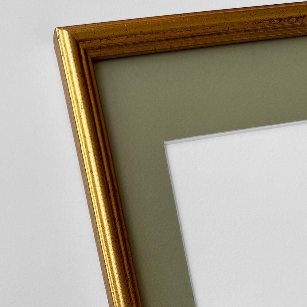 Vintage guldramme – Smal (15 mm) – A3 (30x42 cm)