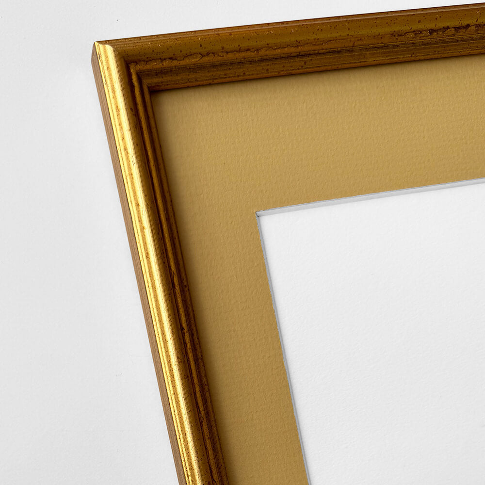 Vintage guldramme – Smal (15 mm) – 50x60 cm