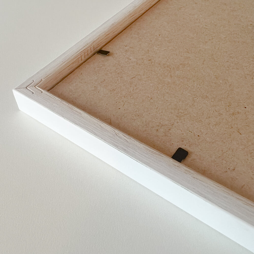Hvid træramme – Smal (15 mm) – A3 (30x42 cm)