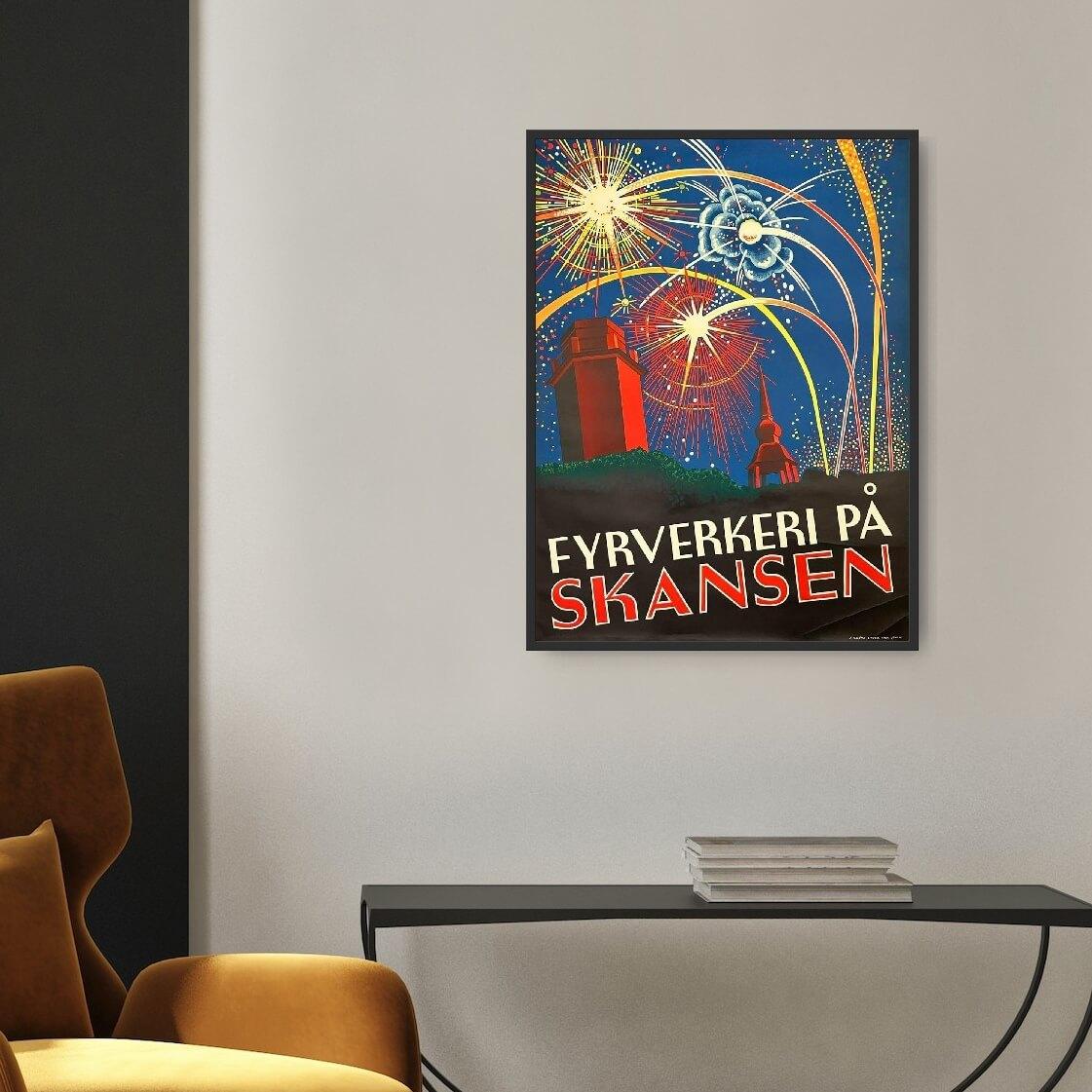 Fyrværkeri på Skansen plakat