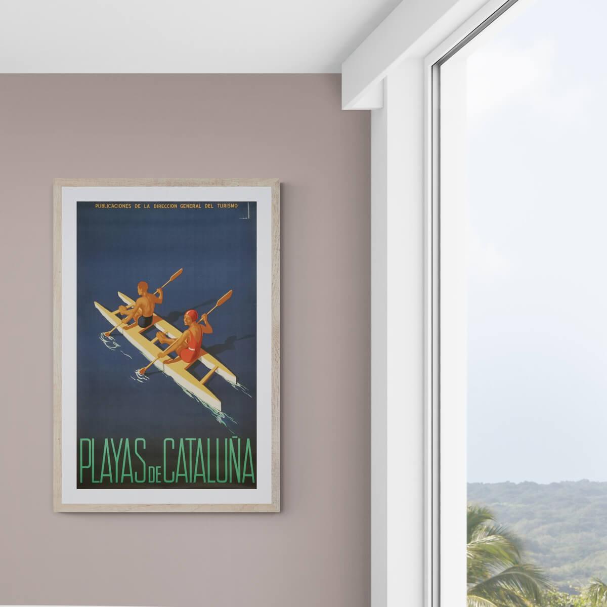 playas-de-cataluna-original-vintage-plakat