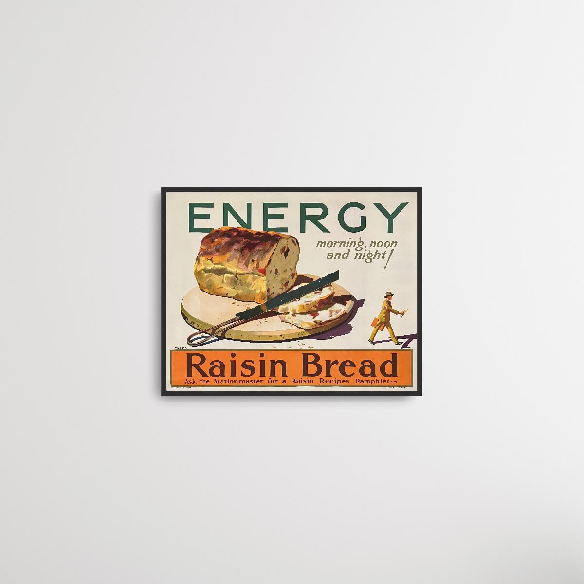 Rosinbrød. Energi - Morgen, middag og aften