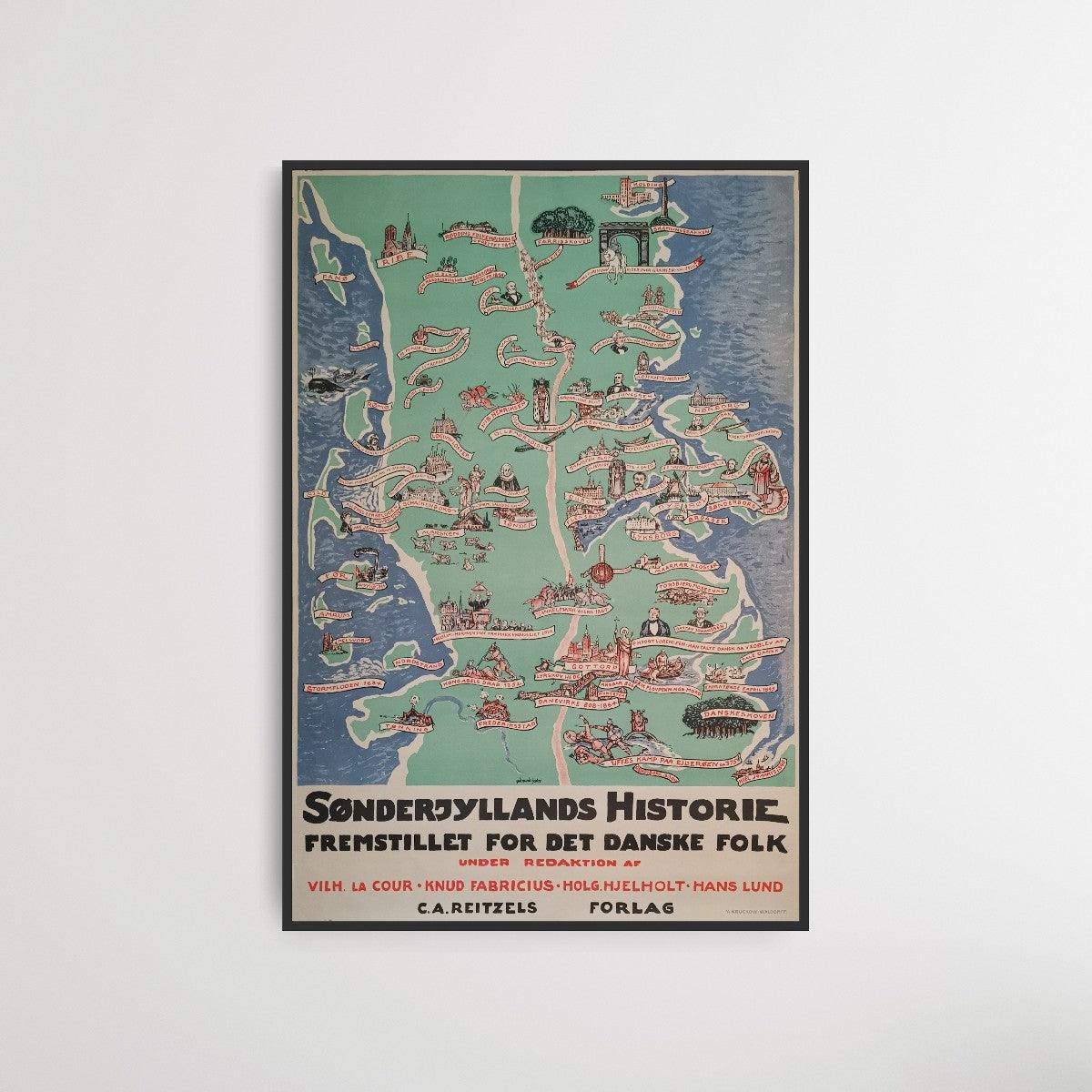 soenderjylland-kort-plakat