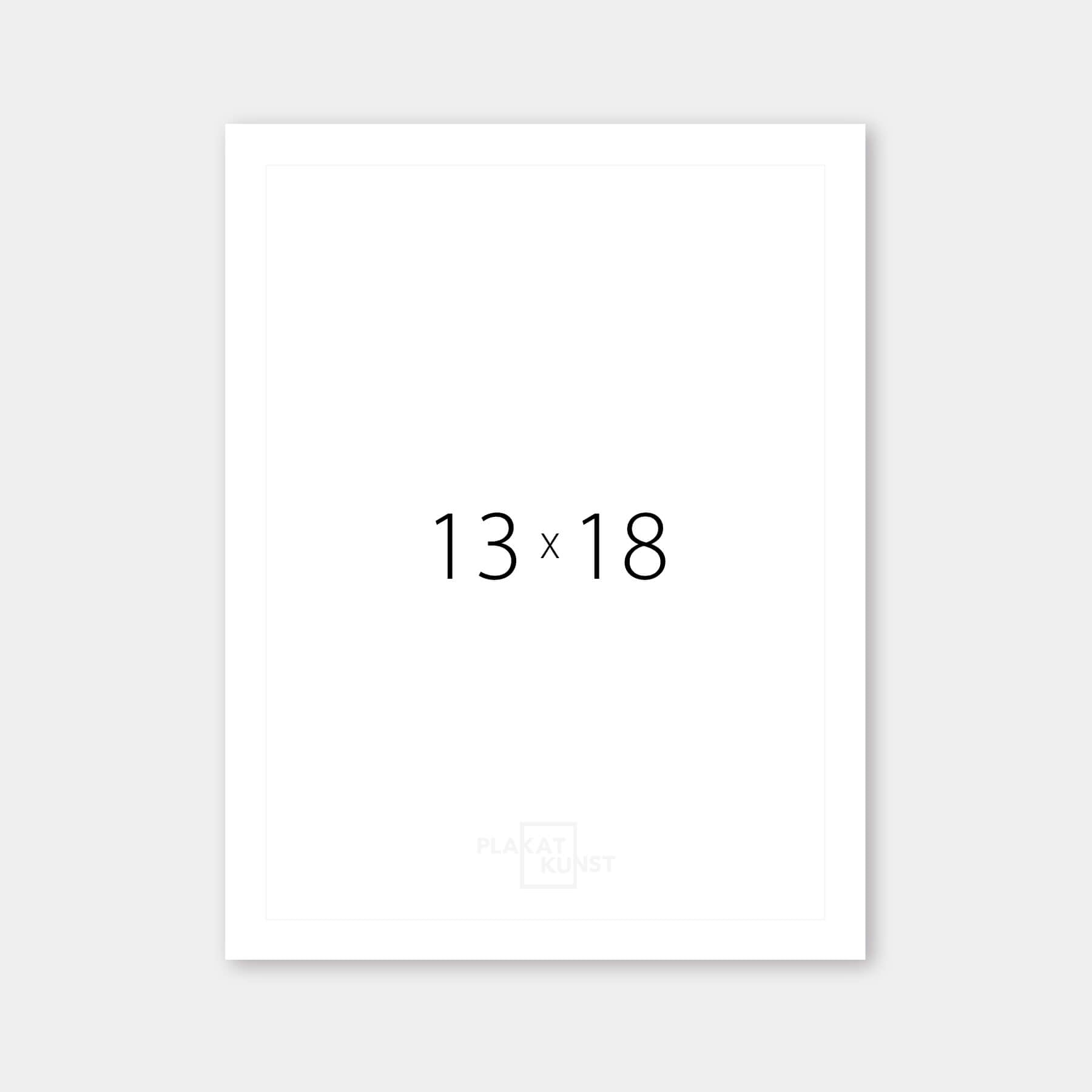 Hvid træramme – Smal (10 mm) – 13x18 cm