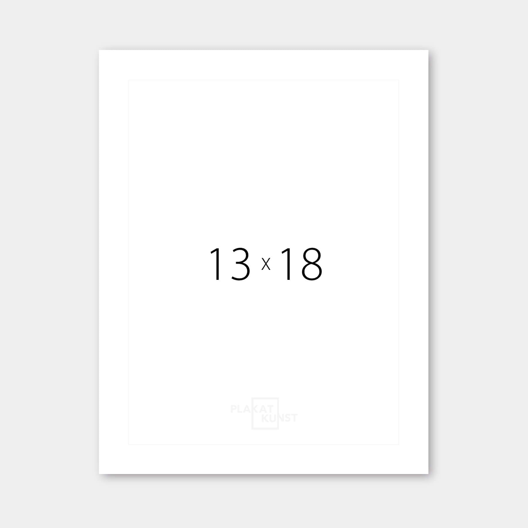 Hvid træramme – Smal (15 mm) – 13x18 cm