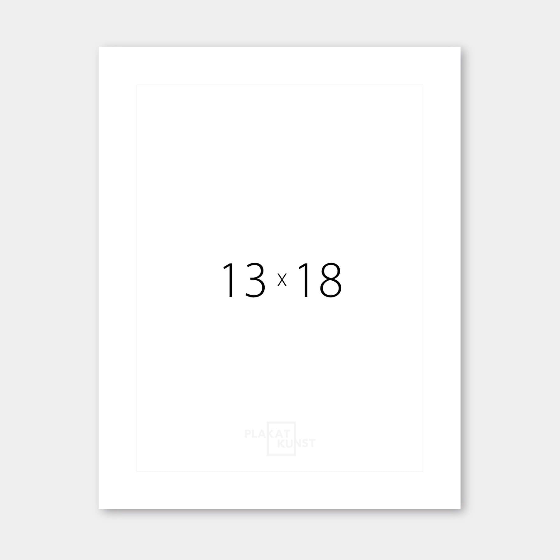 Hvid træramme - Bred (20 mm) - 13x18 cm