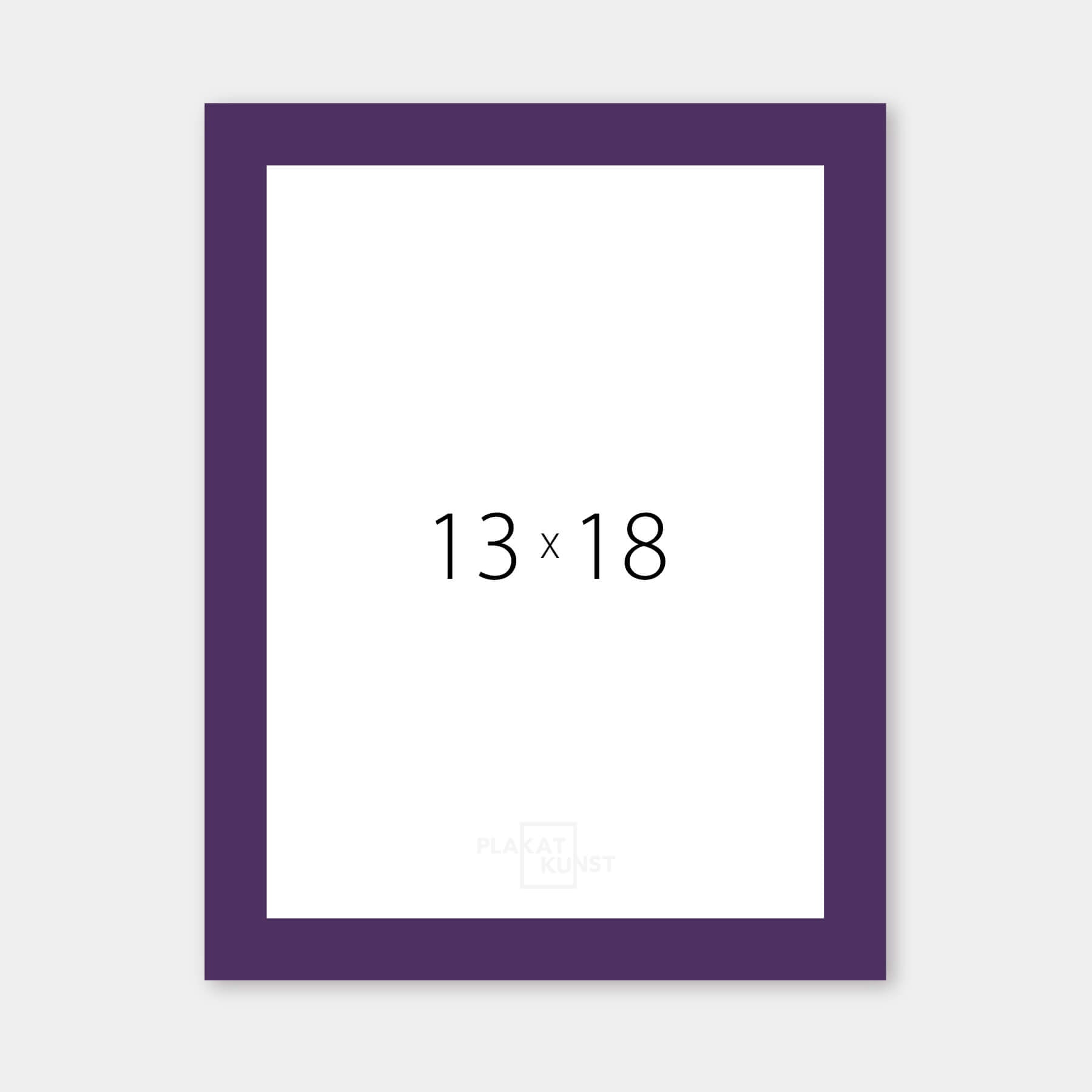 Lilla mat træramme – Smal (15 mm) – 13x18 cm
