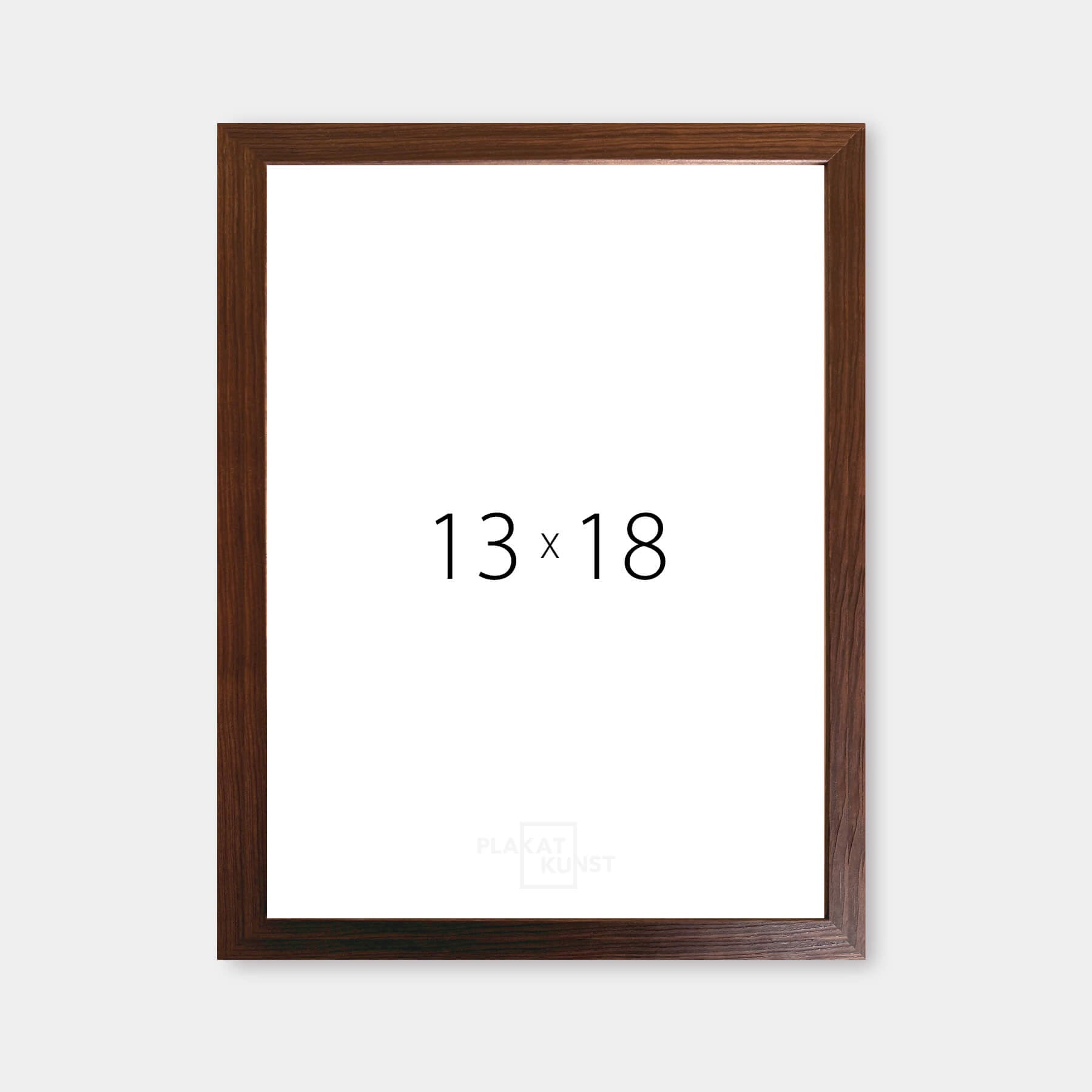 Mørk træramme – Smal (10 mm) – 13x18 cm